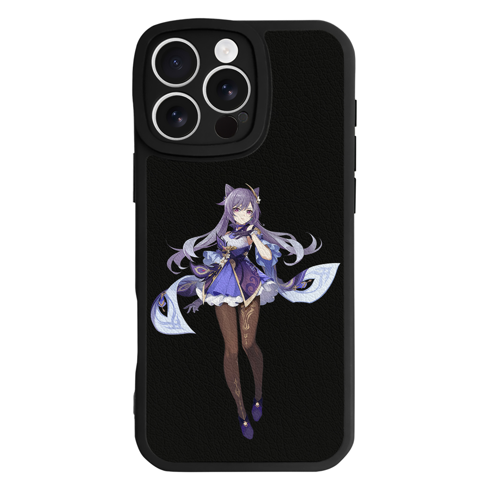 げんし神 刻晴 こくせい genshin Kokusei 【iPhone 16シリーズ対応】シリコンスマホケース（レザー調） 材質：シリコン